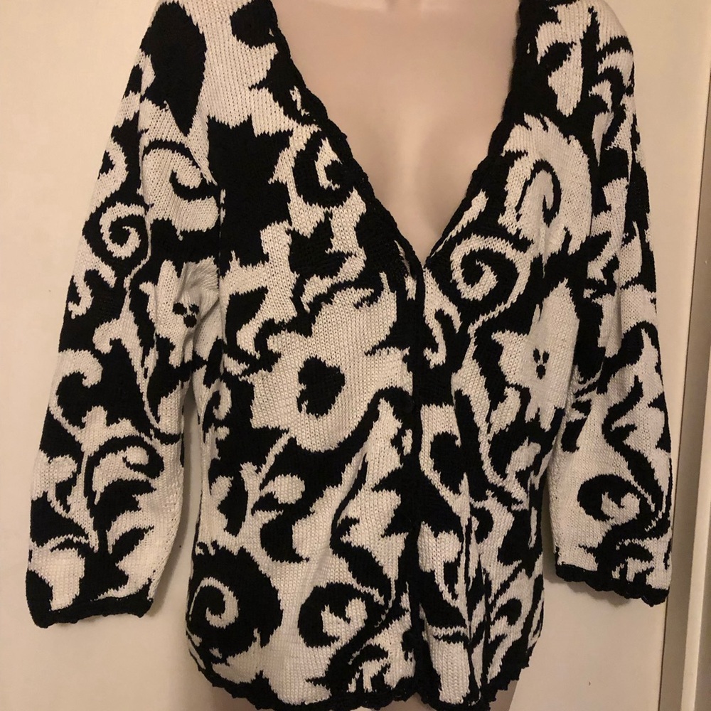 Peruvian connection cotton long sleeve cardigan